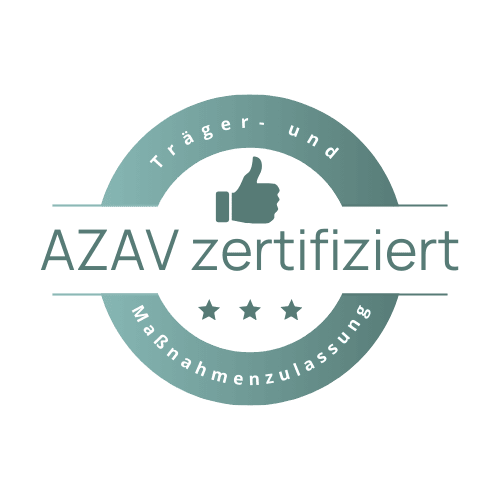AZAV zertifiziert – Träger- und Maßnahmenzulassung, Siegel auf dem DACTE-Ausbildungsnachweis